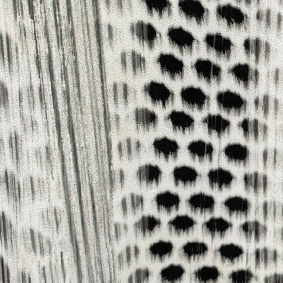 L’Agence x Intermix Blouse Long Sleeve Silky V-Neck Mixed Print Black Ivory | 0 - Picture 10 of 10